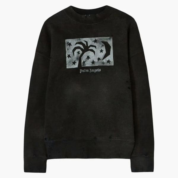 Palm Angels Garment Dye Nightsky mikina černá/stříbrná