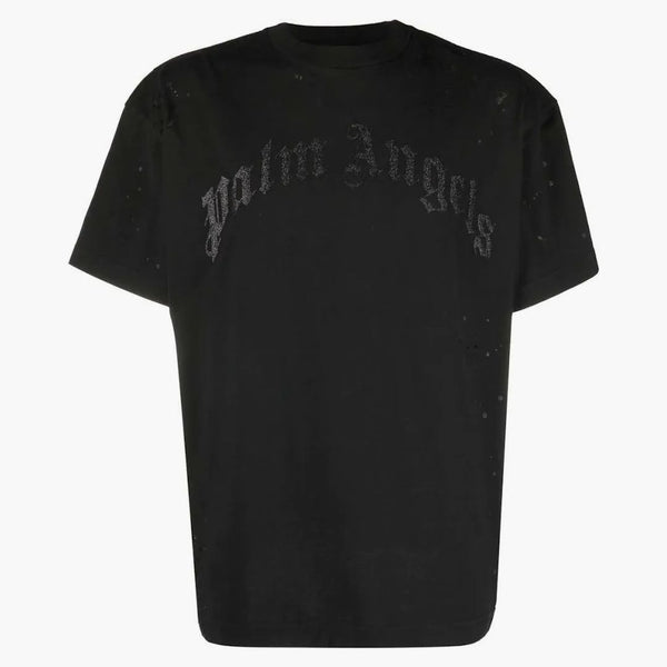 Palm Angels třpytivé logo klasické čaj černé