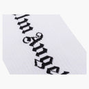 Palm Angels Gothic Intarsia Logo Socks White/Black (SS22)