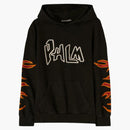 Palm Angels Graffiti Flames Hoodie Black/white