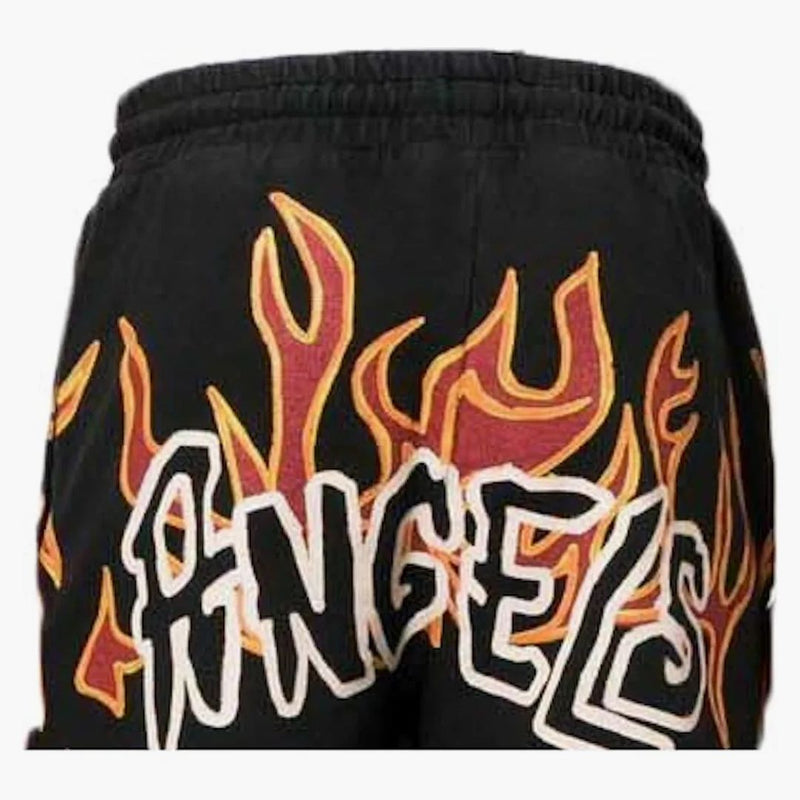 Palm Angels Graffiti Flames Mikinashorts Black/White