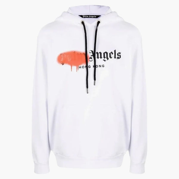 Palm Angels Hong Kong Spray Paint Hoodie White