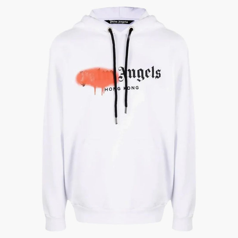 Palm Angels Hong Kong Spray Paint Hoodie White