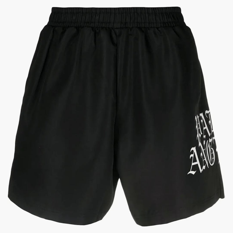 Palm Angels Hue Hue Dothic Logo Shorts Black