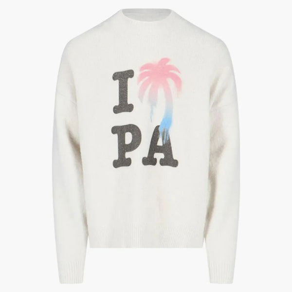 Palm Angels I Love Pated Crew Sweat Cream/Multi