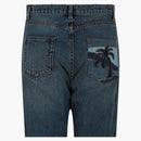 Palm Angels Intarsia Regular Fit Jeans Blue