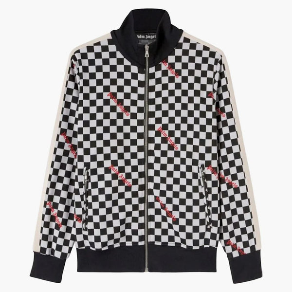 Palm Angels Jacquard Damier Classic Track Jacket Black/Red