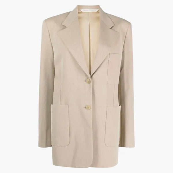 Palm Angels Knit Tape Blazer Beige