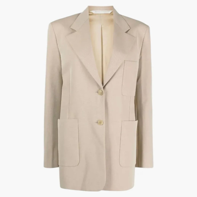 Palm Angels Knit Tape Blazer Beige