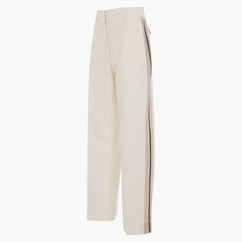 Palm Angels Knit Tape Suit Pants White