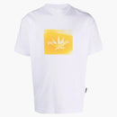 Palm Angels Leaf Print Logo T-Shirt White/Yellow