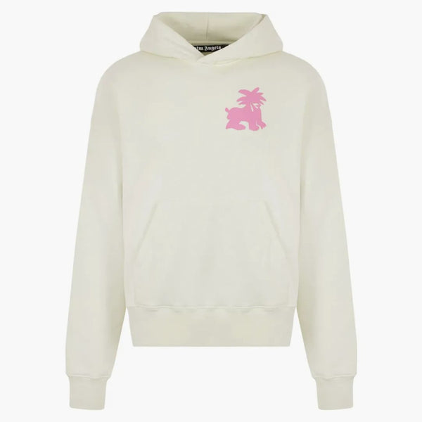 Palm Angels Leon Jersey Hoodie bledě zelená / růžová