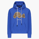 Palm Angels Leopard zabijte medvědí popover mikinu modrá/hnědá