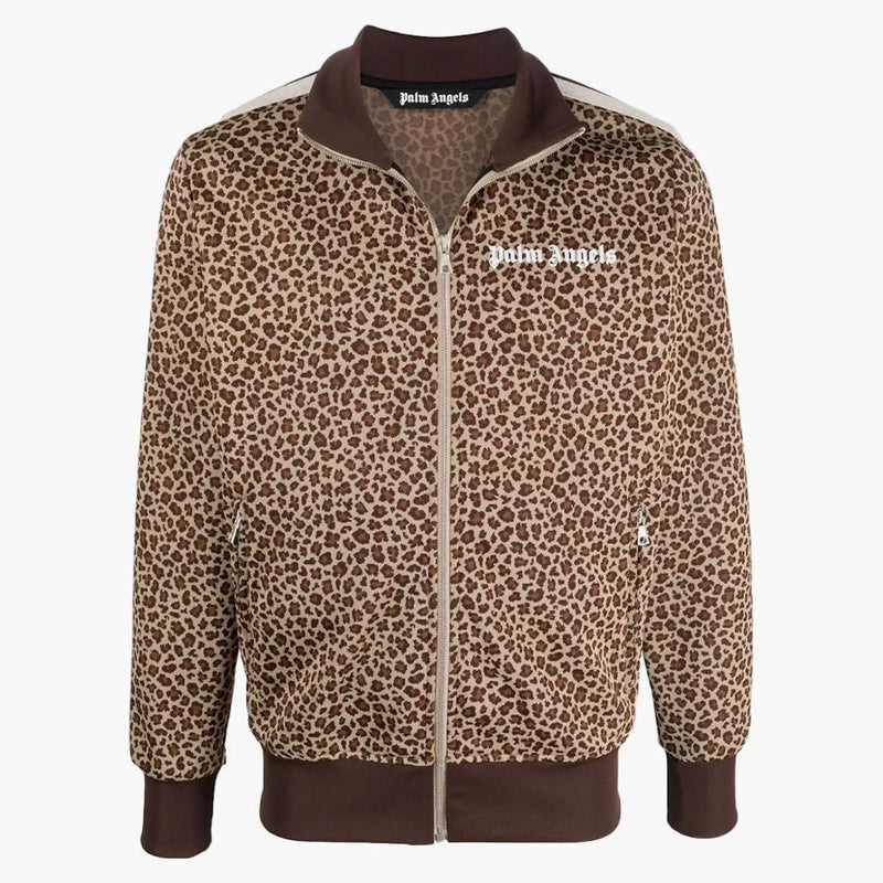 Palm Angels Leopard Track Jacket Beige/Off White