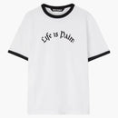 Palm Angels Life is palm bowling T-shirt white/black