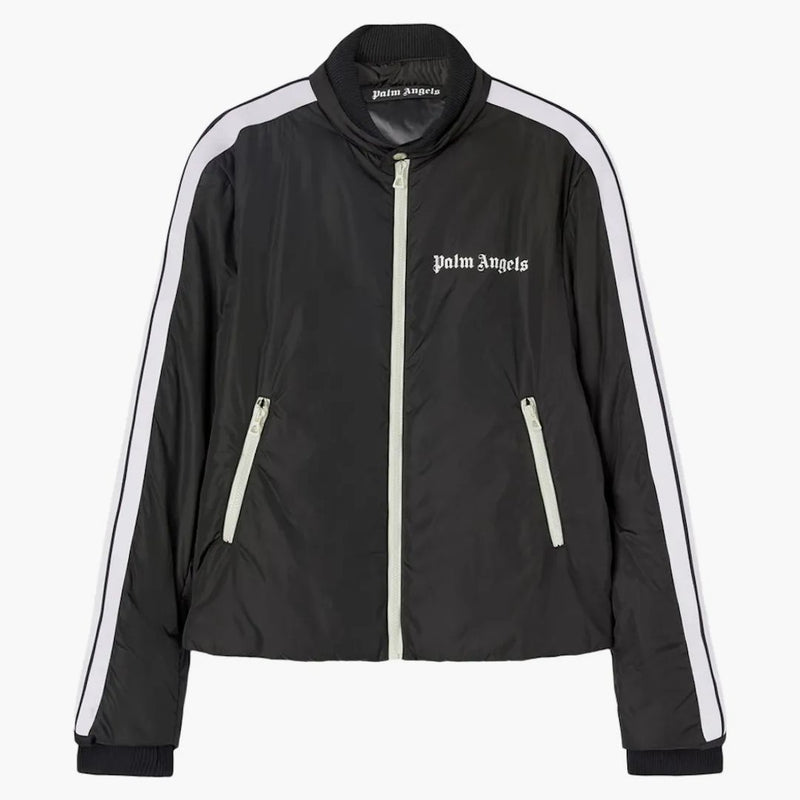 Palm Angels Lightweight Puffer Track Jacket Black/white
