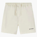 Palm Angel's Logo Bermuda Shorts Off White/Black
