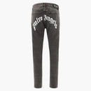 Palm Angel's Logo Denim Straight Leg Jeans Black/White