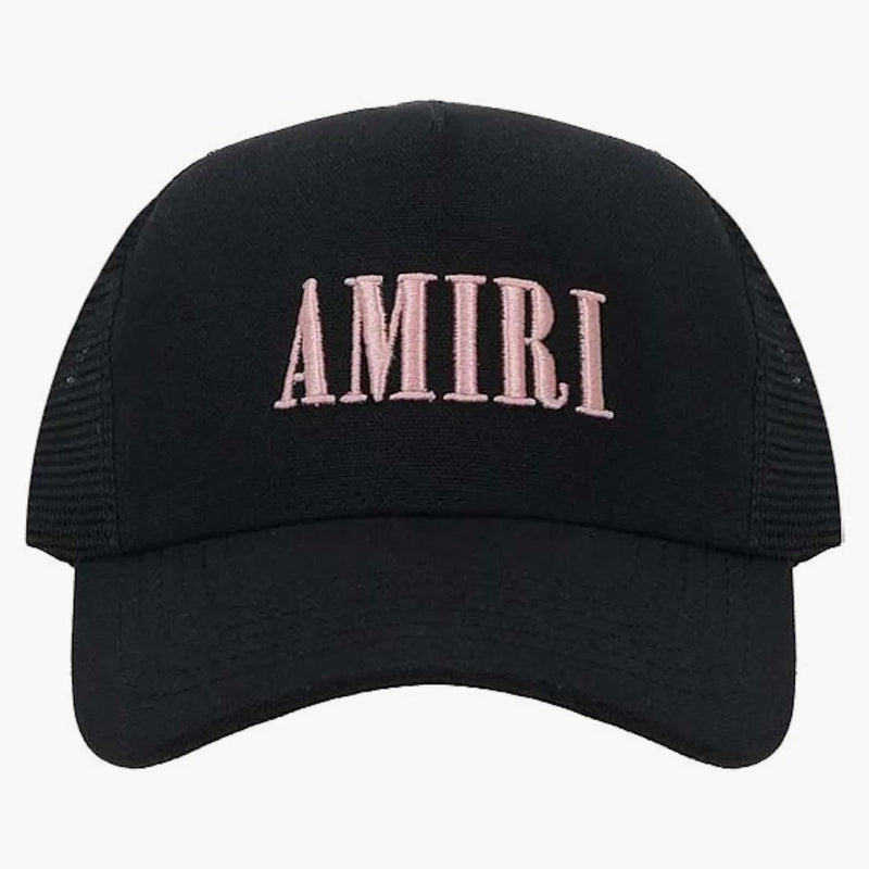 Amiri logo detailované plátno/síťová baseballová čepice černá