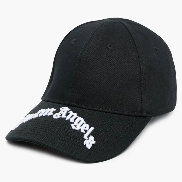 Logo Palm Angel-Embroidered Baseball Cap Black