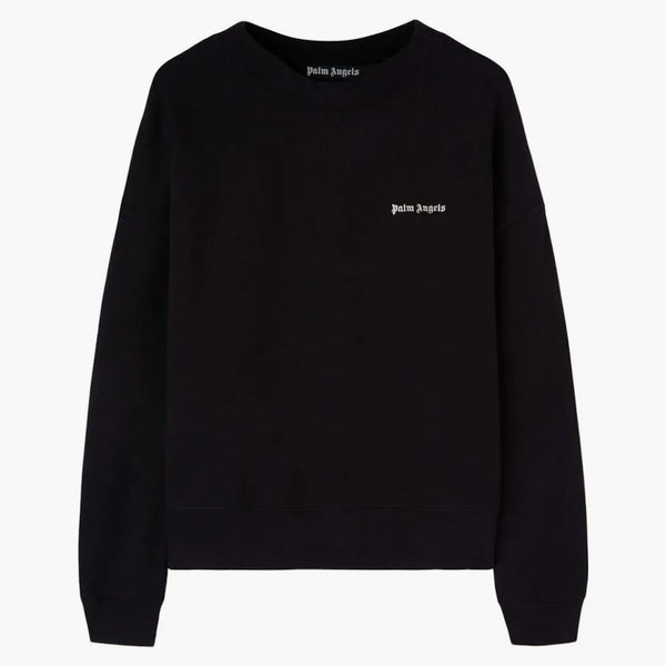 Logo Palm Angel-embroidered bavlněná mikina černá/bílá