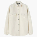 Palm Angel's Logo-Embroidered Till Shirt Jacket White