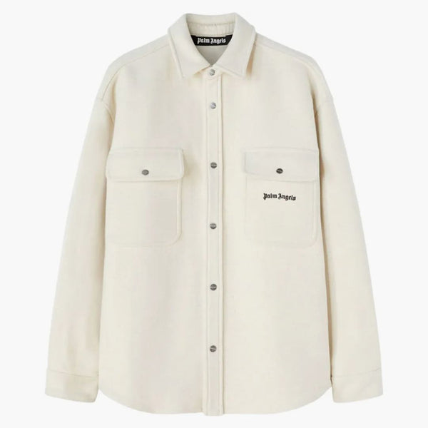 Logo Palm Angel-embroidered až do košile bílá