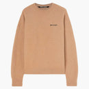 Palm Angels Logo-embroidered Wool-blend Jumper Camel Brown
