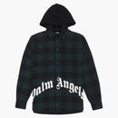 Palm Angel's Logo Hooded Overshirt Forest Green