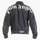 Logo Palm Angel přes džínovou bundu černou