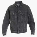 Logo Palm Angel přes džínovou bundu černou