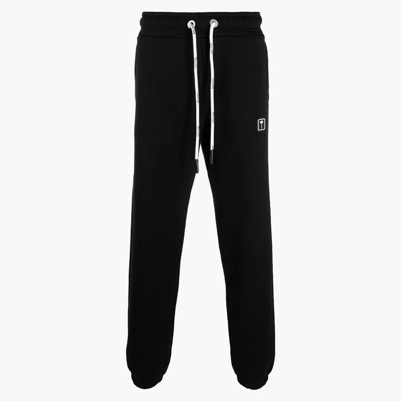 Palm Angel's Logo Patch Thowstring Track Pants Black/White
