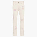 Palm Angel's Logo Patches Jeans White