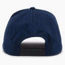 Palm Angel's Logo-Print Cotton Snapback Cap Navy Blue/White