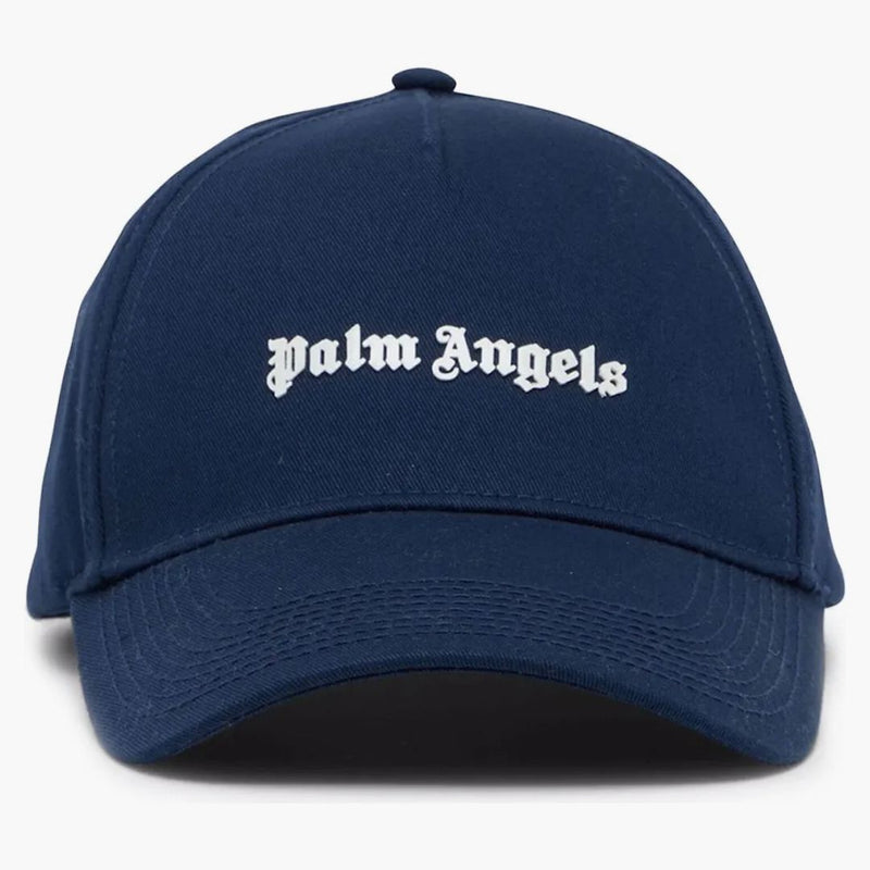 Palm Angel's Logo-Print Cotton Snapback Cap blu navy blu/bianco