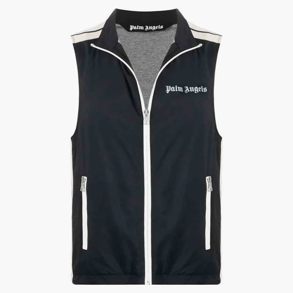 Palm Angel's Logo-Print Gilet Black/White