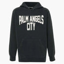 Palm Angel's Logo-Print Hoodie Dark Grey