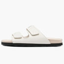 Palm Angels Logo Print Sandals Off White Leather