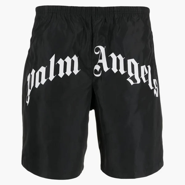 Palm Angel's Logo Print Swimming Shorts Black