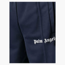 Palm Angel's Logo Print Track Shorts Navy Blue/White