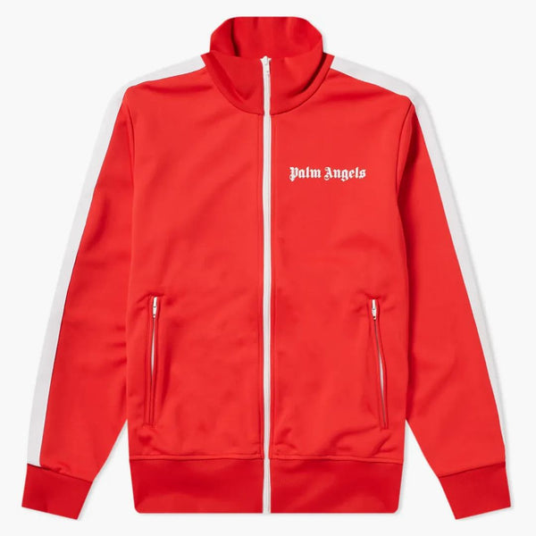 Palm Angel's Logo Stampare la giacca per pista con zip rossa