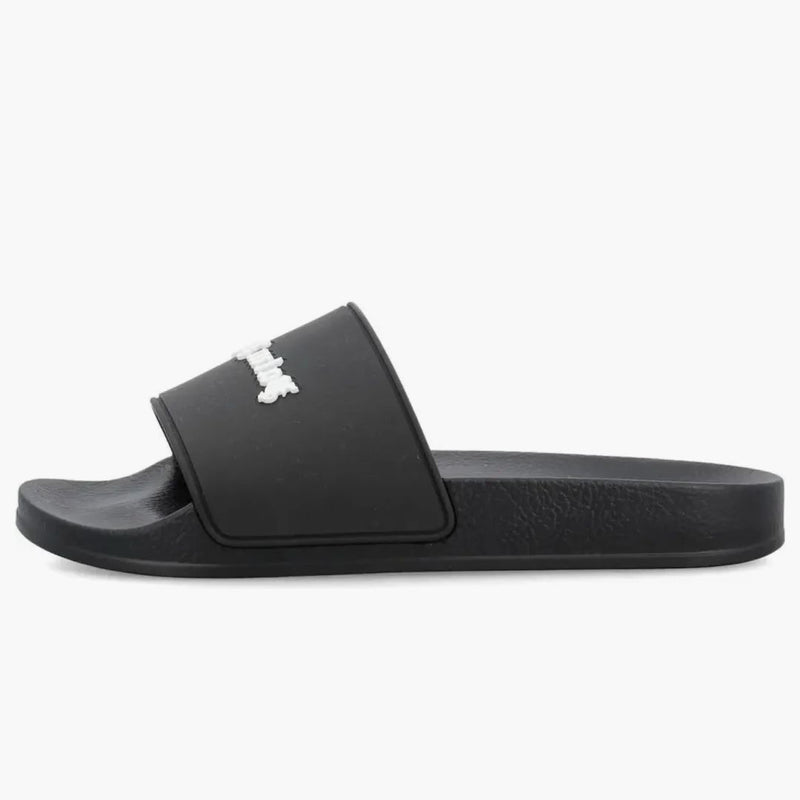 Logo Palm Angel Slides Black/White