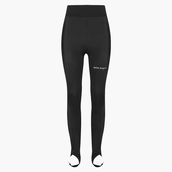 Logo Palm Angel Stripe Leggings Black White