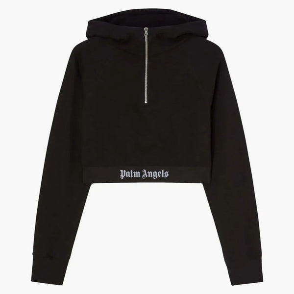 Palm Angel's Logo Tape Zipp Hoodie Black/White