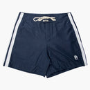Palm Angels Logo-embroidered Side Stripe Swim Shorts Navy