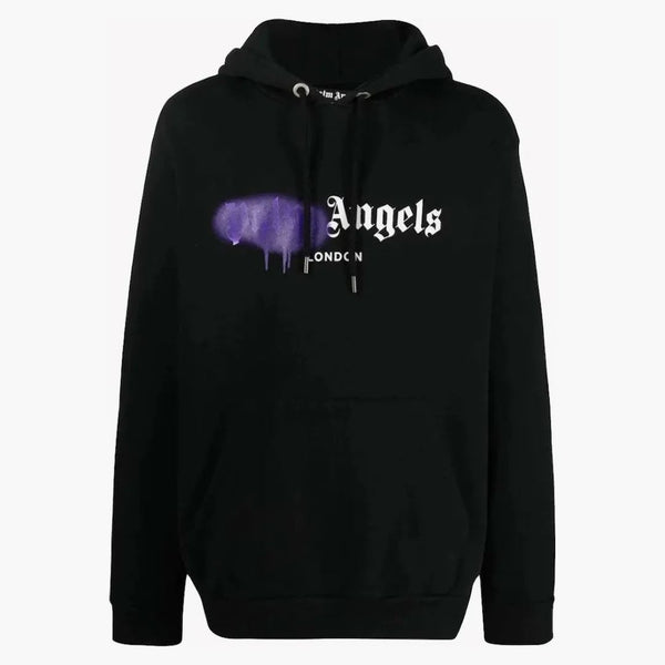 Palm Angels London postříkala mikina černá