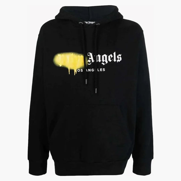 Palm Angels Los Angeles postříkal mikinu černou