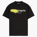 Palm Angels Los Ángeles Camiseta de logotipo rociado Negro/Amarillo