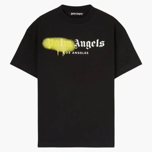 Palm Angels Los Angeles T-shirt logo nero/giallo
