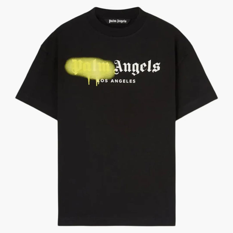 Palm Angels Los Angeles T-shirt logo nero/giallo
